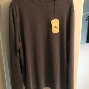 ommy Bahama Gray Long Sleeve T-shirt